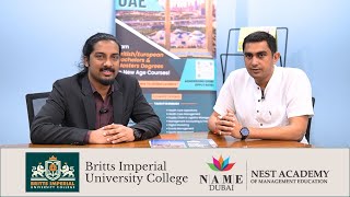 STUDY IN DUBAI Britts Imperial University College DiplomaBachelors Masters Pathway [upl. by Aisetra]