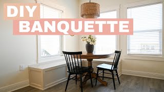 HOW TO DIY BANQUETTE  BREAKFAST NOOK SEATING TUTORIAL [upl. by Solracnauj]