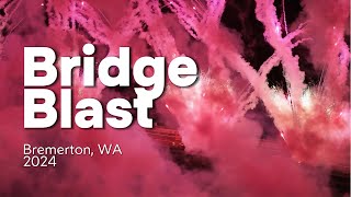 Bremerton Bridge Blast 2024  Drone Fireworks  4K UHD [upl. by Ayouqat146]