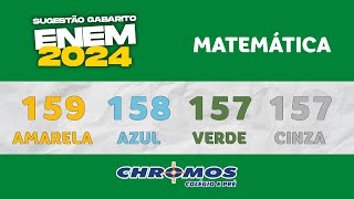 Gabarito ENEM 2024 CHROMOS  Prova Amarela Questão 159  Matemática [upl. by Niliak]