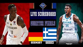 GERMANY VS GREECE  PARIS BASKEBALL MENS OLYMPICS 2024  LIVE SCOREBOARD [upl. by Retrop]