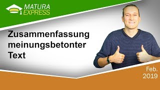 Textinterpretation – Epik  Zentralmatura Deutsch Jänner 2019 21 [upl. by Riess602]