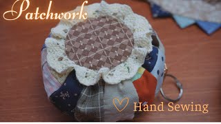 A Simple Way to Sew a Round Bag from Fabric Scraps  Patchwork Ideas  Yuu Pham [upl. by Cran934]