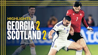 Georgia 22 Scotland  Shankland Scores Late Equaliser  EURO 2024 Qualifier Highlights [upl. by Llevart]