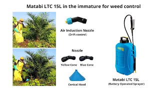 Matabi LTC 15L Battery Sprayer – Weedicide Application in the Immature Oil Palm [upl. by Bondon]