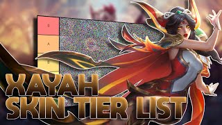 TIER LIST DAS SKINS DA XAYAH MUITA PENA [upl. by Enaz]