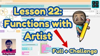 Codeorg Lesson 22 Functions with Artist  Express Course 2024  Codeorg Answer [upl. by Hein]