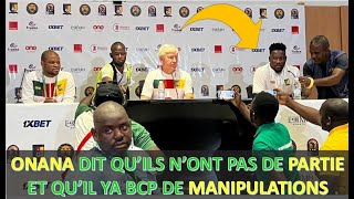 ONANA EN CONFERENCE DE PRESSE PARLE DE LA CRISE MINSEP  FECAFOOT [upl. by Haraz]