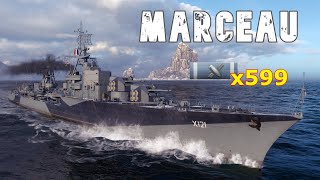 World of WarShips Marceau  2 Kills 250K Damage [upl. by Atnovart]