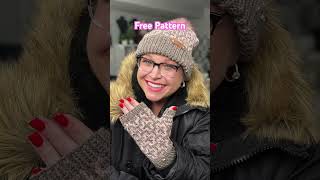 WOW So Pretty Mosaic Knit Hat and Fingerless Mittens Free Patterns and Tutorials [upl. by Flin]