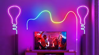 RGBIC Neon Rope strip lights with music sync multicolor 3M and 5M [upl. by Aneg]