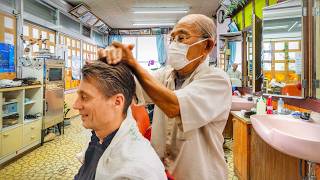 💈 Local Shave w Friendly Old School 82YearOld Okinawan Barber  Nago Japan [upl. by Molly]