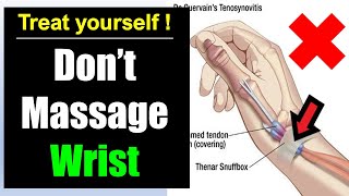 Thumb wrist pain relief How to fix De quervains Tenosynovitis [upl. by Benji646]