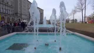 Leipzig Springbrunnen am Rossplatz Wasser Marsch Freude herrscht [upl. by Arathorn]