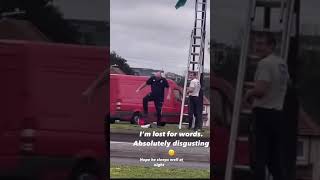 Happened in Slough a man takes down a Palestine flag shorts Slough palestineflag [upl. by Bedwell]