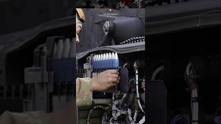 Loading 30mm Chain Gun Ammunition Into AH64D Apache Attack Helicopter [upl. by Hcahsem]