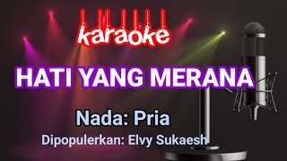 HATI YANG MERANA Karaoke Nada PriaCowok  Elvy Sukaesih [upl. by Ury]