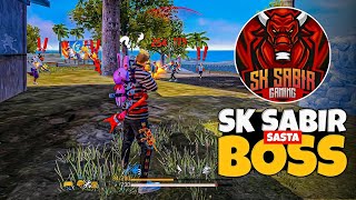 I Become Sasta SK Sabir Boss Op 😲 1 vs 4 Gameplay 🤯 Free Fire [upl. by Ahsei]