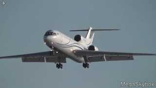 Yakovlev Yak42D RA42452 Gazpromavia landing at MoscowVnukovo VKOUUWW [upl. by Gish]