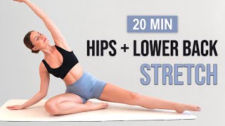 20 Min Yoga Stretch for Tight Hips amp Lower Back Pain Release  No Repeat  Beginner Friendly [upl. by Raoul]