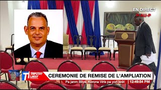 Flash cérémonie de remise de lampliation au nouveau Premier ministre Alix Didier FILSAIME [upl. by Ridinger405]