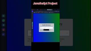 Create Dictionary app by using html CSS and JS  day44 JavaScript Project dictionary jsproject [upl. by Enaamuj196]