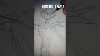 INKTOBER 2 Jack Skellington nightmarebeforechristmas shorts [upl. by Narat]