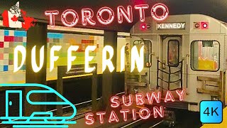 TORONTO CANADA 🇨🇦 – DUFFERIN SUBWAY STATION – LINE 2 – 4K WALK [upl. by Essa548]