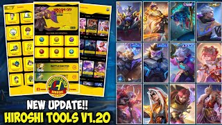 NEW APK UNLOCK ALL SKIN MOBILE LEGENDS  HIROSHI GFX TOOLS V120 [upl. by Rugg]