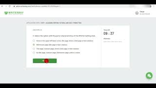 Step 3 Writerbay Formatting Style Latest Test and Answers September 2022 Kindly Like and subscribe [upl. by Ttegdirb]