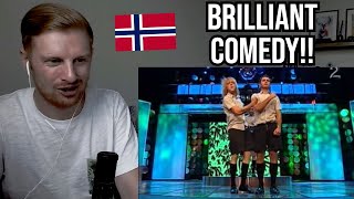 Reaction To Raske Menn  Verdenshistorien på 5 minutter Norwegian Comedy [upl. by Nnawtna716]