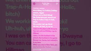 Nicki Minaj  Itty Bitty Piggy Speed UpLyrics [upl. by Karolina]