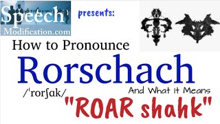 How to Pronounce Rorschach And Rorschach Meaning [upl. by Aid]