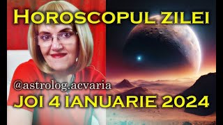 PUNE MANA PE LOPATA 🛠 HOROSCOPUL DE JOI 4 IANUARIE 2024 cu astrolog Acvaria [upl. by Ilagam]