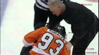 Jakub Voracek Gets Kronwalled 030612 [upl. by Beverle283]