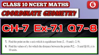 Class 10 Maths Chapter 7 Coordinate Geometry Ex71 Q78 NCERT CBSE [upl. by Llacam405]