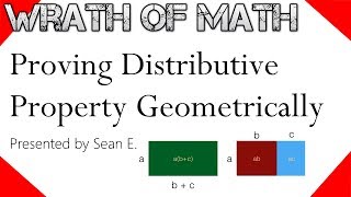 Proving the Distributive Property Geometrically Geometric Proof of the Distributive Property [upl. by Chelsea]