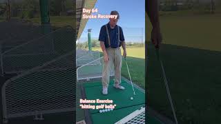 Medullary Stroke affected entire right side creativerehab golfswing strokerehab humbling [upl. by Janeva834]