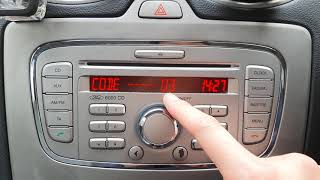 How to UNLOCK CD Radio Ford Focus 6000 CD Radio [upl. by Hosbein]