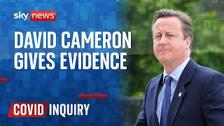 COVID19 Inquiry Former prime minister David Cameron gives evidence [upl. by Blaseio]