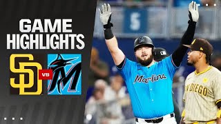 Padres vs Marlins Game Highlights 81124  MLB Highlights [upl. by Enyaj]