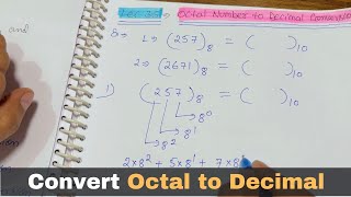 Lec 27  Octal to Decimal Conversion Easily in Hindi  Computer Science Number System [upl. by Ecnaralc937]