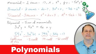 Monomials Binomials Trinomials and Polynomials [upl. by Kulseth464]