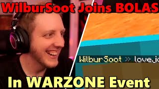 CYPER WilburSoot Helps BOLAS on Warzone event on QSMP Purgatory Minecraft [upl. by Ramburt]