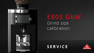 Mahlkönig E80S GbW  Grind size calibration [upl. by Erastatus]