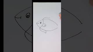 Fish easy to draweasydrawingforkidsstepbystep drawing drawing art art artist easydrawing [upl. by Karol]