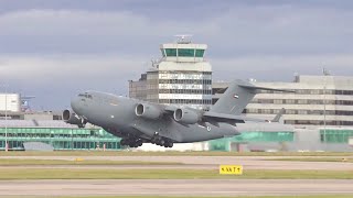 C17 departure 5h22m from Manchester Airport [upl. by Kienan491]