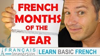 French MONTHS OF THE YEAR  Les Mois de lAnnée  FUN Learn French with Funny French Lessons [upl. by Winola]