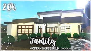 20K BLOXBURG Modern Family Housebuild  Roleplay House  No Gamepass [upl. by Nahij]