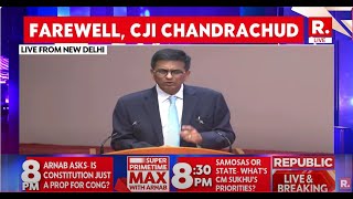 Farewell Speech Of CJI Chandrachud LIVE  Republic TV LIVE [upl. by Regor]